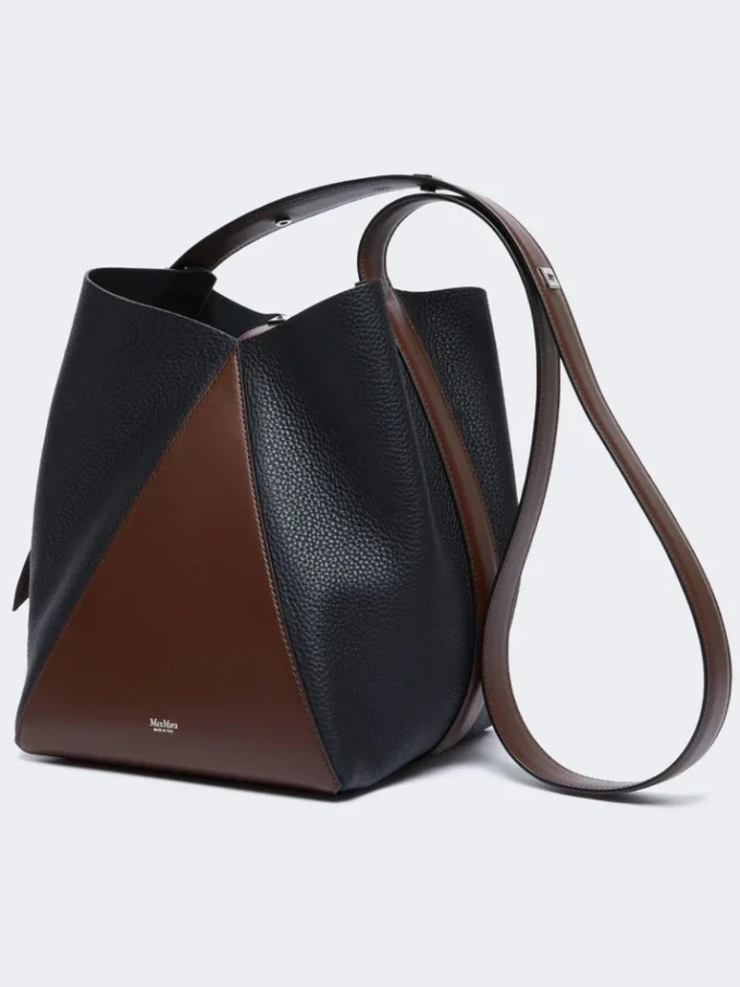 Borsa a secchiello media, marrone nocciola