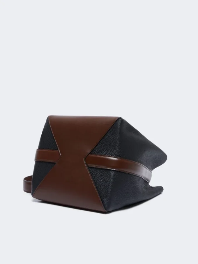 Borsa a secchiello media, marrone nocciola
