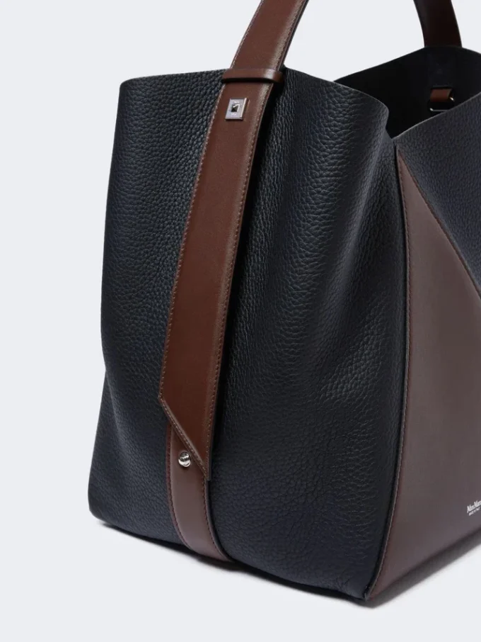 Borsa a secchiello media, marrone nocciola