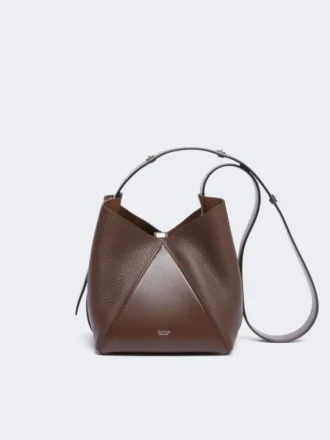 Borsa a secchiello piccola, color cacao