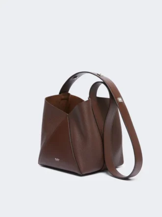 Borsa a secchiello piccola, color cacao