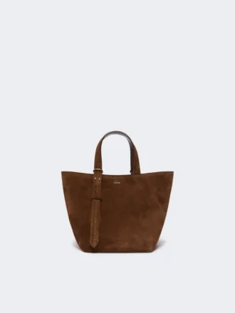 Borsa Archetipo extra-small in pelle crosta, marrone scuro