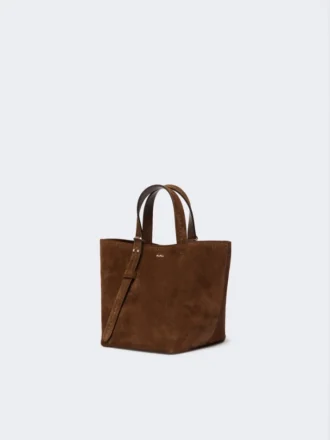 Borsa Archetipo extra-small in pelle crosta, marrone scuro