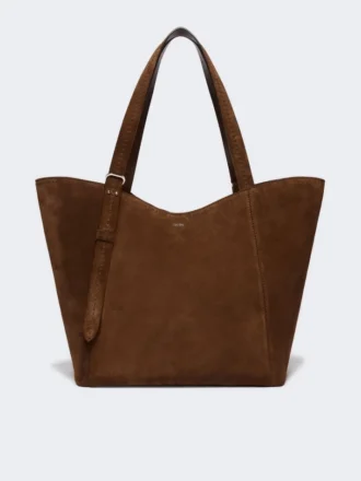Borsa Archetipo in pelle crosta, marrone scuro
