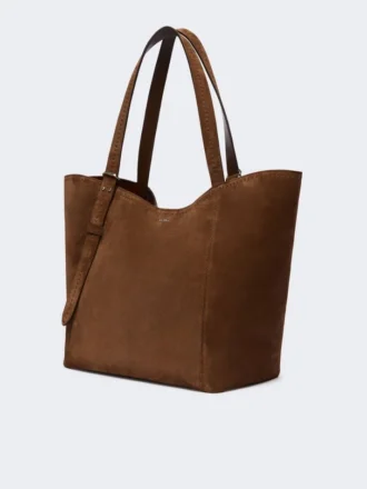 Borsa Archetipo in pelle crosta, marrone scuro