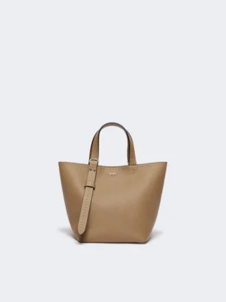 Borsa Archetipo in pelle extra-small, color fango