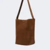Borsa Archetipo piccola in pelle crosta, marrone scuro Borsa Archetipo piccola in pelle crosta, marrone scuro