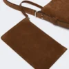 Borsa Archetipo piccola in pelle crosta, marrone scuro Borsa Archetipo piccola in pelle crosta, marrone scuro