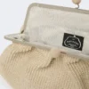Borsa grande a forma di pasticcino effetto rafia, tortora Borsa grande a forma di pasticcino effetto rafia, tortora