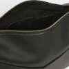 Borsa grande in pelle opaca, nera