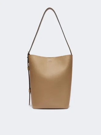 – borsa in pelle archetipo media, color fango