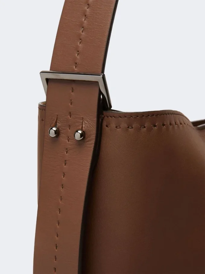 – borsa in pelle archetipo media, marrone