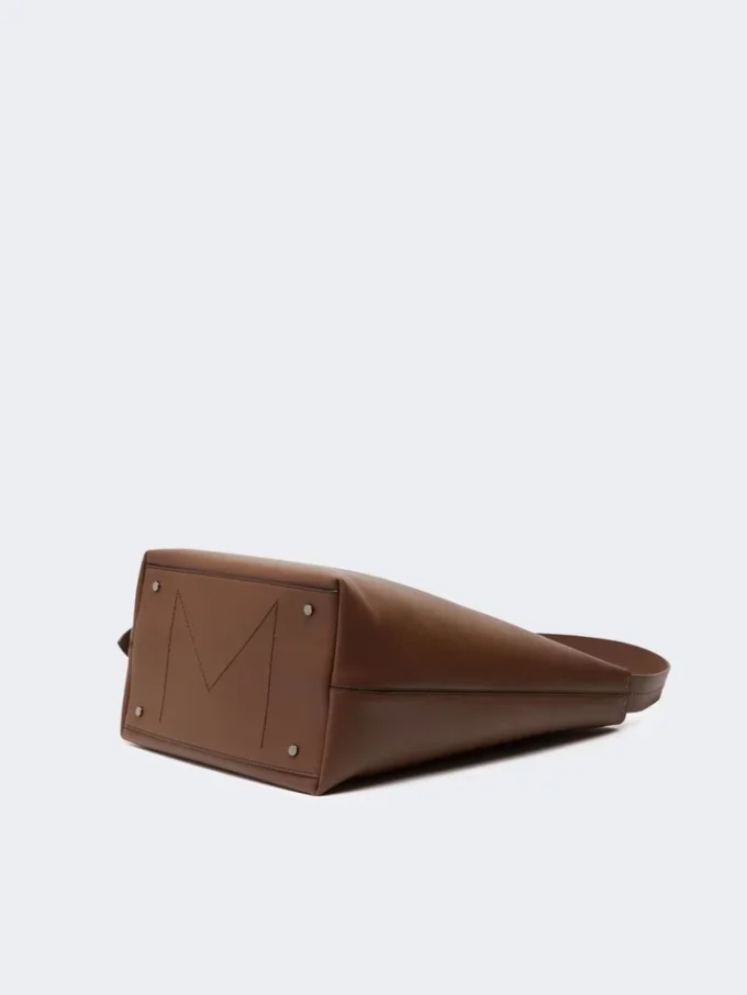 – borsa in pelle archetipo media, marrone