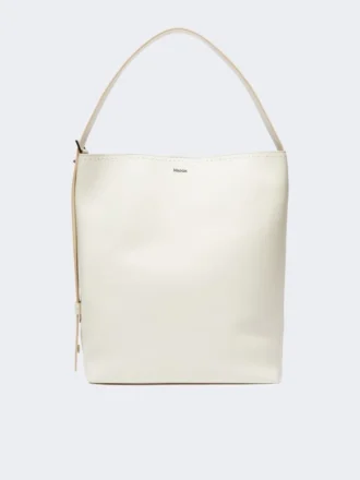 – borsa in pelle archetipo medium, bianca