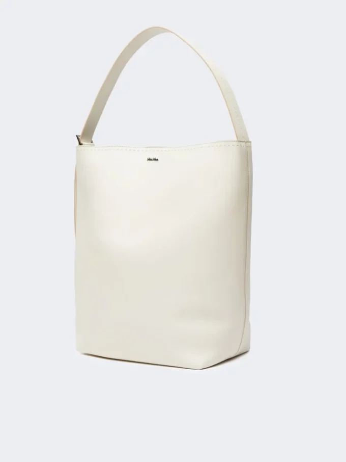– borsa in pelle archetipo medium, bianca