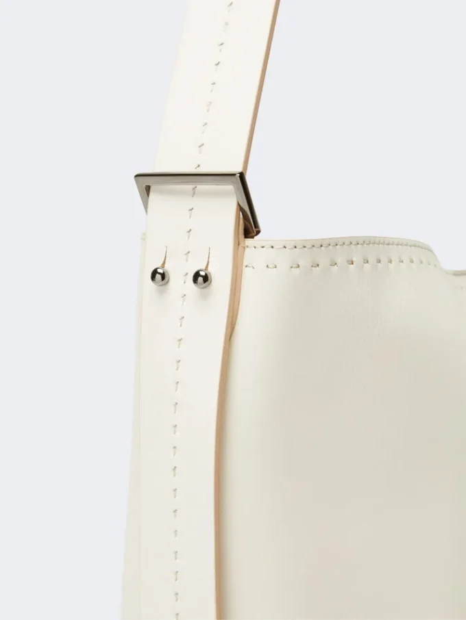 – borsa in pelle archetipo medium, bianca