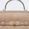 Borsa in pelle liscia, color fango Borsa in pelle liscia, color fango