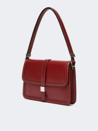 Borsa in pelle naturale, bordeaux