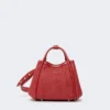 Borsa marina extra-piccola in intreccio a canestro effetto rafia, rossa Borsa marina extra-piccola in intreccio a canestro effetto rafia, rossa