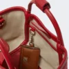 Borsa marina extra-piccola in intreccio a canestro effetto rafia, rossa Borsa marina extra-piccola in intreccio a canestro effetto rafia, rossa