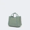 Borsa marina extra-piccola in intreccio a canestro effetto rafia, verde salvia Borsa marina extra-piccola in intreccio a canestro effetto rafia, verde salvia