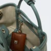 Borsa marina extra-piccola in intreccio a canestro effetto rafia, verde salvia Borsa marina extra-piccola in intreccio a canestro effetto rafia, verde salvia