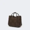 Borsa marina extra-piccola in intreccio a rombi, marrone scuro Borsa marina extra-piccola in intreccio a rombi, marrone scuro