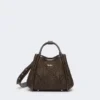 Borsa marina extra-piccola in intreccio a rombi, marrone scuro Borsa marina extra-piccola in intreccio a rombi, marrone scuro