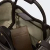Borsa marina extra-piccola in intreccio a rombi, marrone scuro Borsa marina extra-piccola in intreccio a rombi, marrone scuro