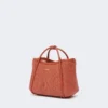 Borsa marina extra-small effetto rafia intrecciata, color terracotta Borsa marina extra-small effetto rafia intrecciata, color terracotta