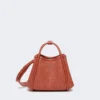 Borsa marina extra-small effetto rafia intrecciata, color terracotta Borsa marina extra-small effetto rafia intrecciata, color terracotta