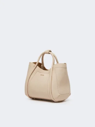 Borsa marina in pelle extra-small, color ghiaccio
