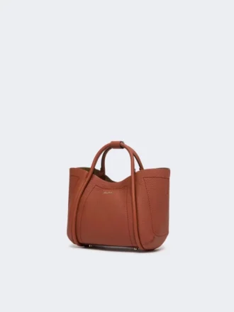 Borsa marina in pelle extra-small, color ruggine