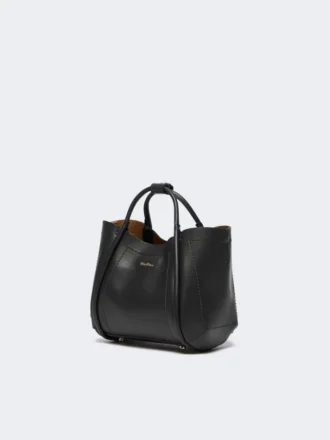 Borsa marina in pelle extra-small, nera