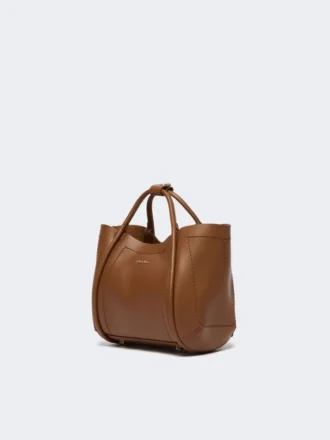 Borsa marinara in pelle extra-small, marrone bronzo