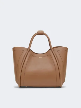 Borsa Marine in pelle, marrone bronzo