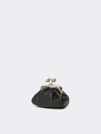 Borsa Nano Pasticcino in nappa di montone, nera