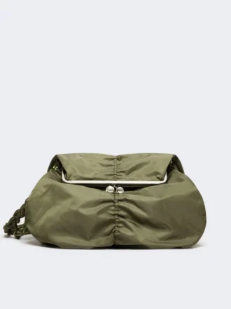 Borsa Pasticcino extra-large in gabardine tecnica, verde salvia