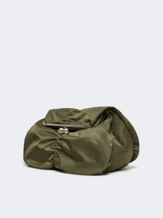 Borsa Pasticcino extra-large in gabardine tecnica, verde salvia