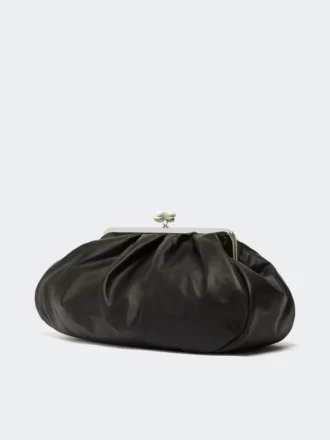 Borsa Pasticcino grande in pelle di montone, nera