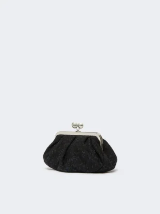 Borsa Pasticcino in bouclé di lana, nera