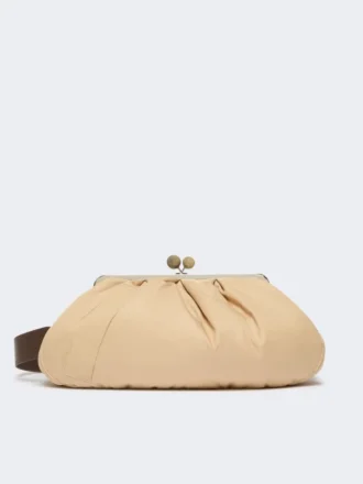 Borsa Pasticcino in gabardine tecnica imbottita extra-large, beige