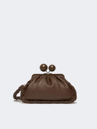 Borsa Pasticcino media in nappa, marrone