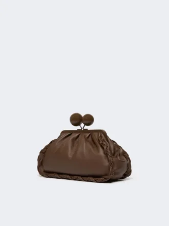 Borsa Pasticcino media in nappa, marrone