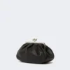 Borsa Pasticcino media in pelle di montone, nera