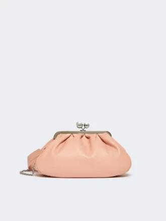 Borsa Pasticcino media in pelle di montone, rosa antico