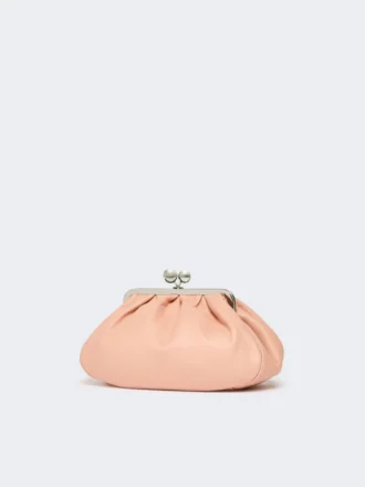 Borsa Pasticcino media in pelle di montone, rosa antico