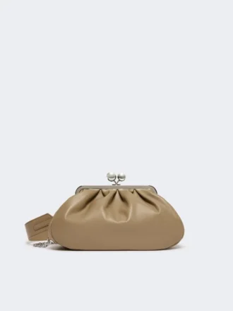 Borsa Pasticcino media in pelle di montone, tortora