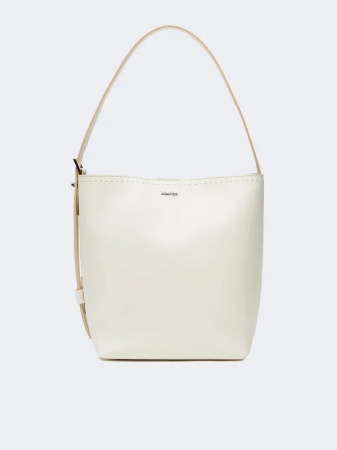 Borsa piccola in pelle Archetipo, bianca Borsa piccola in pelle Archetipo, bianca