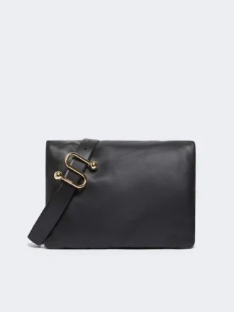 Borsa Soffy imbottita in nappa, nera